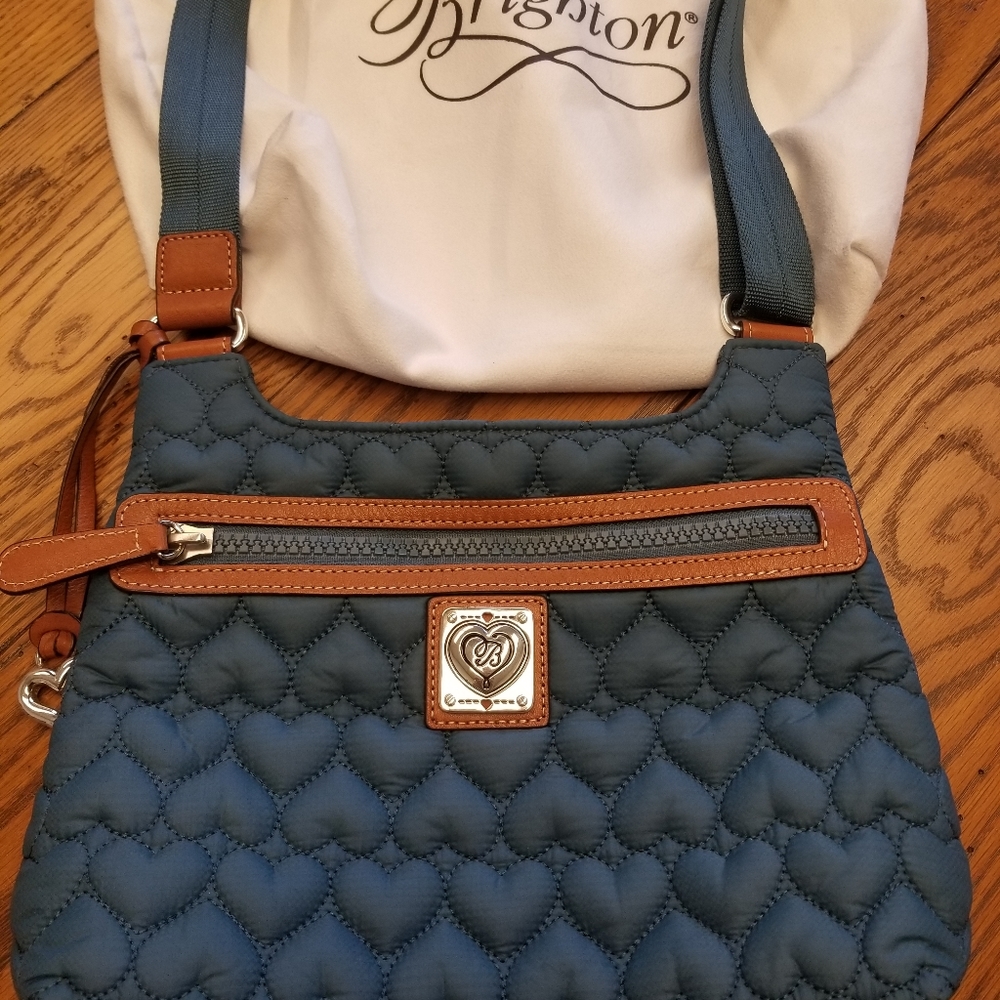 Brighton Blue Quilted Kallista Messenger Crossbody